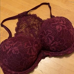 34DD lace back Pink Bra
